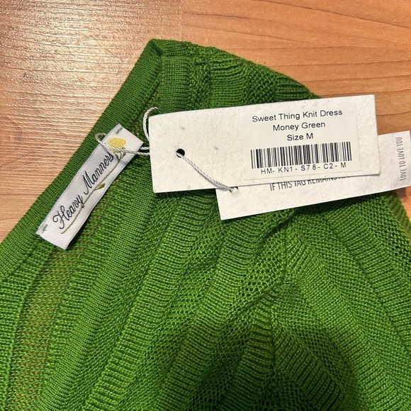 Money Green Sweet Nothing Knit Dress - M - Picture 3 of 7